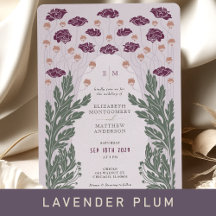 Art Nouveau Lavender Plum Wedding
