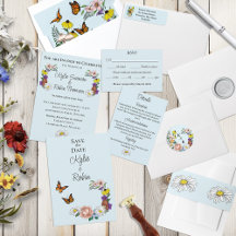 Whimsical Wildflowers Butterfly Mushroom Wedding