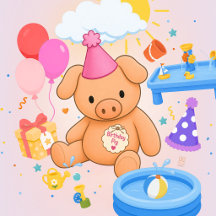 Hamhock's Sunrise Pink Splash-Splash Party