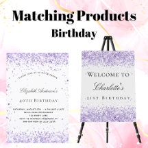 Birthday party - violet and white