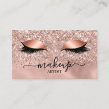 Glam Eye Lash Makeup Artist Business Cards