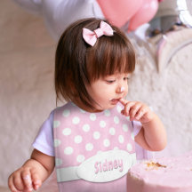 Pastel Polka Dot Baby Bibs
