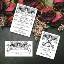 Black-and-White Victorian Cherubs