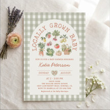 Gingham Locally Grown Baby Shower 