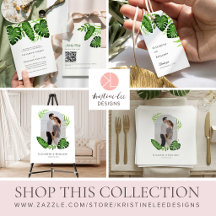 Tropical Greenery Wedding Botanical Monstera