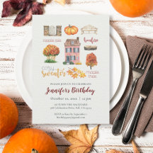 Rustic Colorful Autumn Favorites Birthday Party