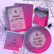 Spooky Glitter Glam Halloween Birthday