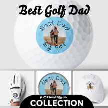 Best Dad By Par   Custom Photo Golf Dad Gift Set