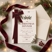 Personalized Burgundy Velvet Bow Family Christmas 