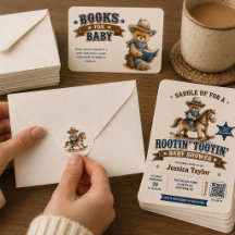 Western Cowboy Baby Shower Invitations & Supplies
