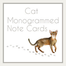 CAT MONOGRAM NOTE CARDS
