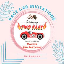 Race Car Birthday Invitation