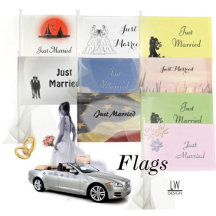 Wedding Car Flags