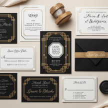 Art Deco Wedding Suite   Elegant Gatsby-Inspired
