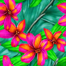 Tropical Paradise Floral Pattern