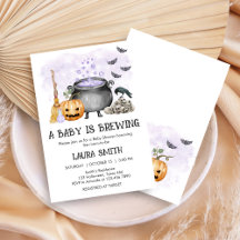Purple Baby is Brewing Halloween Baby Shower   BS5