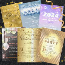 New Year's Eve Party Celebration Invites