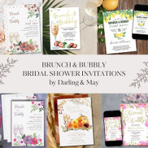 Brunch & Bubbly Bridal Shower Invitations