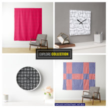 Lines,Polka Dots,Circles Geometric Shapes Wall Art
