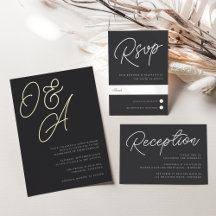 Black & White Oversized Script Wedding Collection