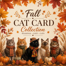 Fall Season and Holiday Cat Cards 
