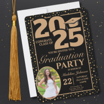  Black and Gold Graduation Party