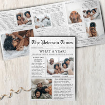 Newspaper Christmas Card - What a Year