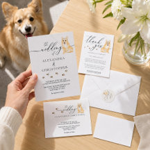 Corgi Dog Wedding Set