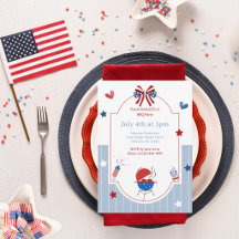 Whimsical Stars Bow BBQ Patriotic Party