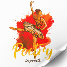 Elegant Red Ballet Ballerina Illustration