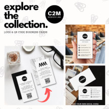 Custom Logo & QR Code Elegant Business Card Series