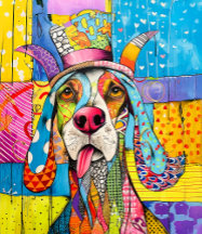 Playful Pop Art Dogs