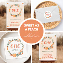 Sweet As A Peach First Birthday Collection
