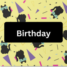 Birthday: Black Cat Retro 80s