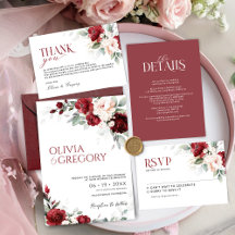 Burgundy and Blush Pink Floral