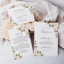 White & Blush Magnolia Blossom Wedding Collections