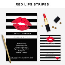 Matching items: Red Lips with Black White Stripes