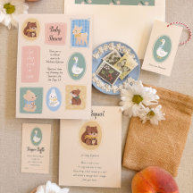 Cottage Core Woodland Animal Baby Shower Suite