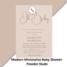 Modern Minimalist Baby Shower | Powder Nude 
