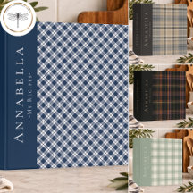 Cottagecore Plaid & Checkered Recipe Binders