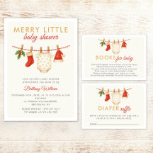 Christmas Merry Little Baby Shower Theme