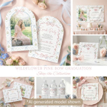 Wildflower Pink Bow Graduation