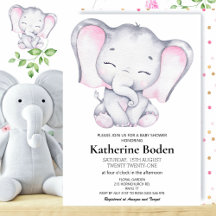 Pink Elephant Baby Shower 
