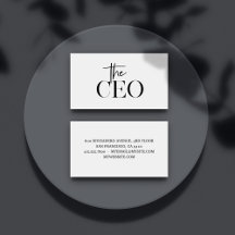 Modern Minimal The CEO Black 