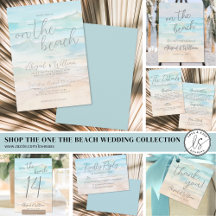 Watercolor Summer On The Beach Wedding