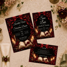 Moody Coquette Book Lover Wedding