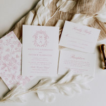 Elegant Rose Chinoiserie Victorian Floral Wedding
