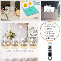 Wedding Party Glassware Drinkware Coasters