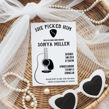 She Picked Him! Guitar Pick Themed Bridal Shower