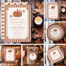 Pumpkins & Pacifiers Elegant Fall Baby Shower